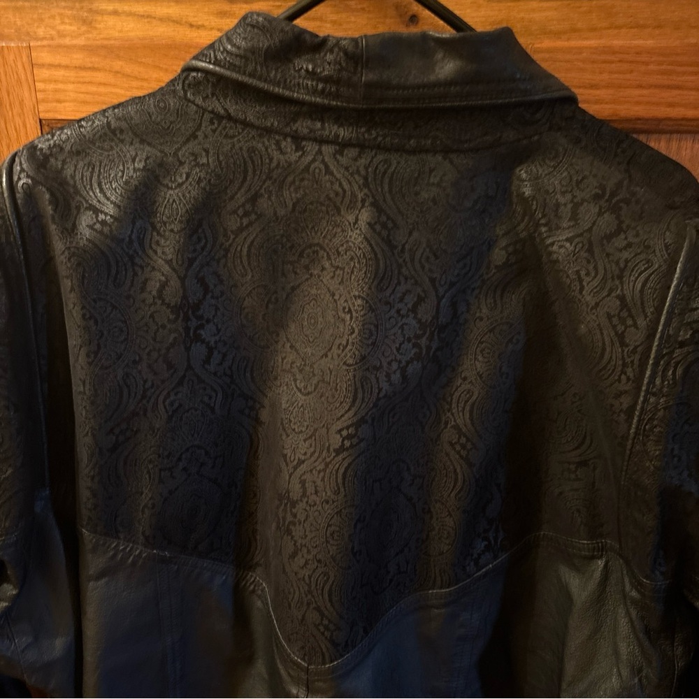 Vintage 1980’s G-III Black Leather Paisley Design Jacket Size 1X - Picture 11 of 11